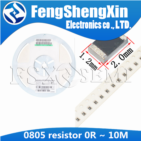 100pcs/lot  0805 SMD resistor 0R ~ 10M 1/8W 0 1 10 100 150 220 330 ohm 1K 2.2K 10K 100K 0R 1R 10R 100R 150R 220R 330R ► Photo 1/6