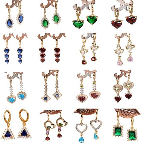 31 style Fashion Dangle Drop Earrings for Women's earrings waterdrop stone heart Earrings Trendy Jewelry for Party Wedding Gift ► Photo 1/6