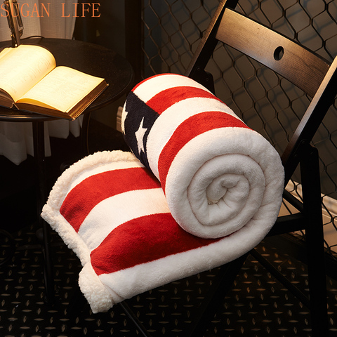 Polyester Flannel Flag Blankets On The Beds Multi-size Home Decoration Fleece Blanket For Sofa Warm And Soft Bedspread/Bed Cover ► Photo 1/6