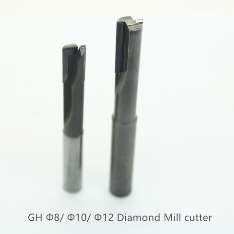 Diamond Milling cutter 6 mm 8 mm10mm router bits 2 flutes Straight end cnc tool for wood Acrylic PVC plastics aluminum mill ► Photo 1/6