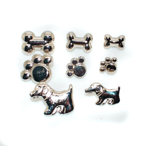 30set  Silver Plated Bone Dog Rivet Studs Spikes Punk Rock DIY Leather Craft Fit for Belts Shoes Bags Bracelet Apparel Cloth ► Photo 1/4