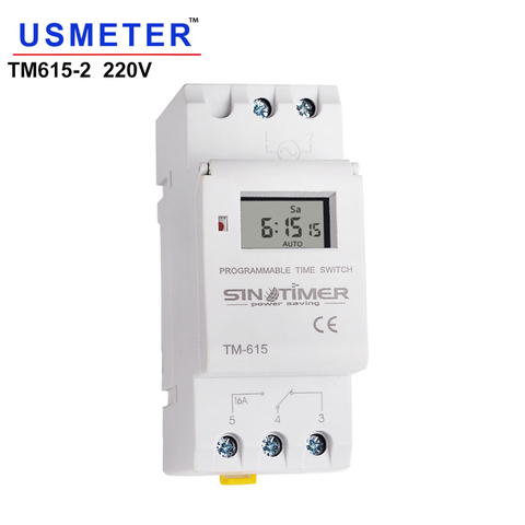 220V AC 16A Electronic Weekly 7 Days Programmable Digital Industrial Relay Timer Control Din Rail Mount Time Switch ► Photo 1/6