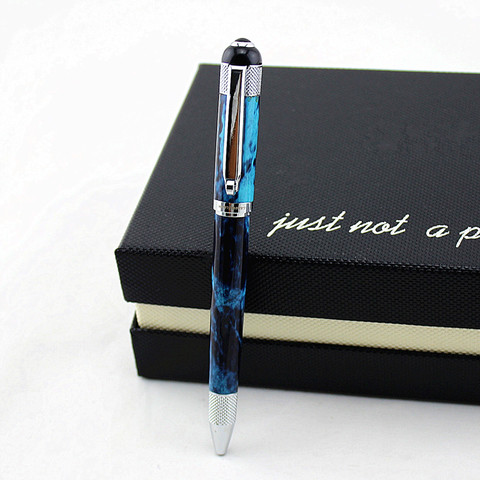 New Luxury Blue Fountain Pen High Quality Metal Inking Pens for