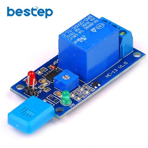 HR202 DC 5V 12V 1 Channal 1CH Humidity Sensitive Switch Relay Module Humidity Controller Humidity Sensor Module With Indicator ► Photo 1/5