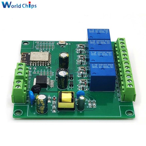 ESP8266 ESP-12F WIFI Relay Module 4 Channel AC90-250V/DC7-30V/5V Delay Relay Switch  For ARDUINO IDE Smart Home IOT Remote ► Photo 1/6