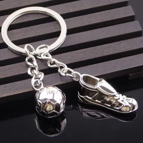 1pc Creative Soccer Shoes Keychain Metal Football Ball Keyring Bag Pendant for Sports Souvenir Fan Gift Board Game Metal Toy ► Photo 1/6