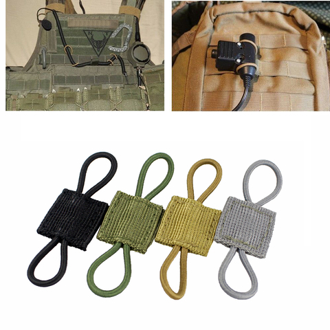 Tactical MOLLE Elastic Molle Ribbon Buckle Tactical Binding Retainer For PTT Antenna Stick Pipe ► Photo 1/6