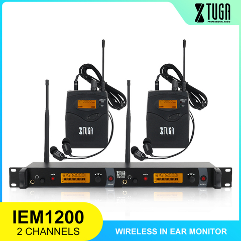 XTUGA IEM1200 In Ear Monitor Wireless System SR2050 Double Transmitter Monitoring Professional for Stage Performance ► Photo 1/6