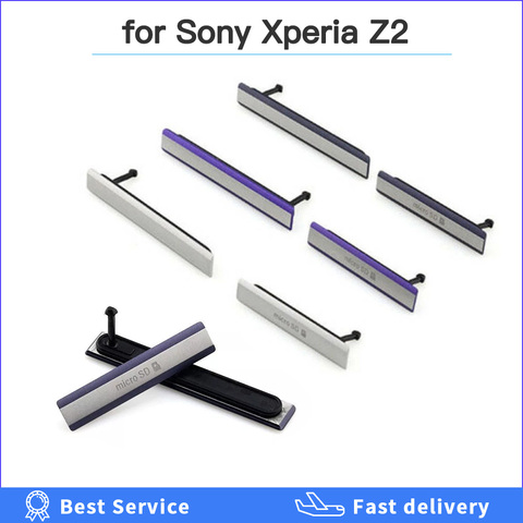 Repair Micro SD USB + SIM Card Slot Dust Plug Cover Charging Port for Sony Xperia Z2 L50W D6503 D6502 D6543 dust cover ► Photo 1/5