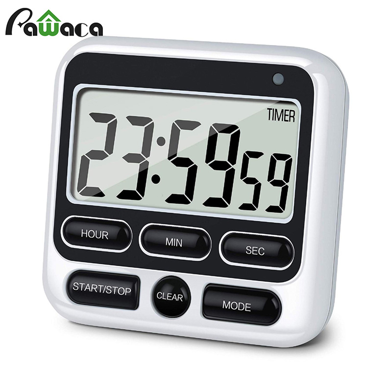 1pc Electronic Timer, 24 Hour Digital Display Square Clock