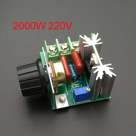 Imports Of 2000w 220V High Power Thyristor Dimmer Electronic Voltage Regulator For Temperature Control ► Photo 1/5