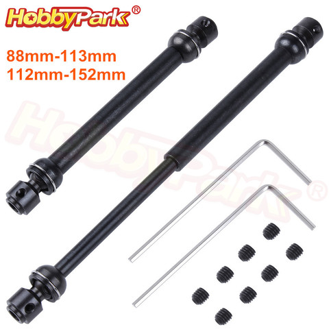 88mm-113mm / 112mm-152mm Heavy Duty Metal Steel Drive Shaft CVD For Axial SCX10 SCX10 II 90046 RC4WD D90 Wraith RC Crawler Car ► Photo 1/6