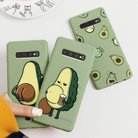 Cute Avocado Case For Samsung Galaxy A51 A71 A10 A20 A30 A40 A50 A60 A70 S8 S9 S10 S20 Plus Ultra M30S A20E A50S A30S TPU Funda ► Photo 1/6