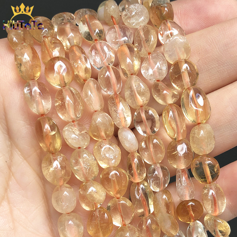 5-8mm Natural Stone Irregular Yellow Citrines Crystal Loose Spacer Beads For Jewelry Making DIY Bracelet Accessories 15