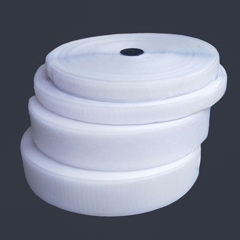 White velcros adhesive magic tape hook and loop no glue self adhesive fastener tape strip  sewing ticker strap 1/2/3/4/5/6/7/cm ► Photo 1/4