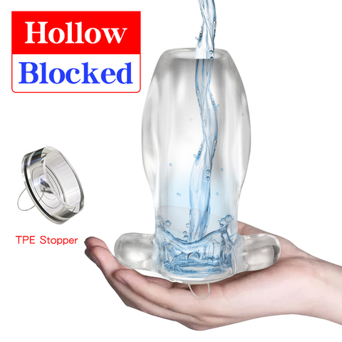 Hollow Transparent Butt Plug With Bung Tunnel Anal Plugs Soft Speculum Anus Dilation Go Out Sex Toys BDSM Game Large Enema Plug ► Photo 1/6