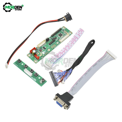 1Set VGA Video MT6820 MT6820-MD HX6820-A HX6820 V2.0 1 Channel Universal Driver Board Module + LVDS Screen Cable LCD Display FH ► Photo 1/6