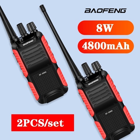 2pcs Baofeng BF-999S high power 8W 4800mAh Two-way Radio walkie talkie 10km CB Radio FM Transceiver walkie-talkie рация ► Photo 1/6