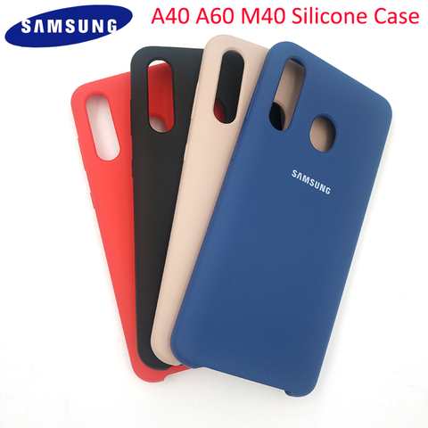 Original Samsung A40 soft Liquid Silicone Case Protective Back Door Housing Cover For Galaxy A10 A20 A30 A50 A51 A70 A71 ► Photo 1/6