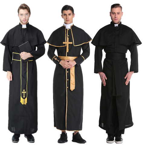 Easter Purim Halloween Costume for Men Father Priest Bishop Costumes Christian Pastor Cosplay ► Photo 1/1