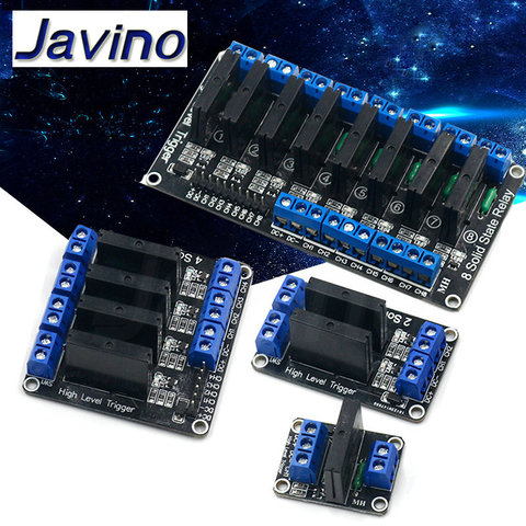1 2 4 8 Channel 5V DC Relay Module Solid State High Level SSR AVR DSP G3MB-202P Relay for arduino ► Photo 1/6