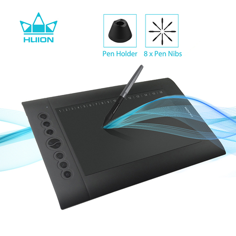 HUION H610 PRO V2 Newest Graphic Tablet Professional Digital Drawing Pen Tablet with Battery-Free Pen Tilt Function 8192 Levels ► Photo 1/6
