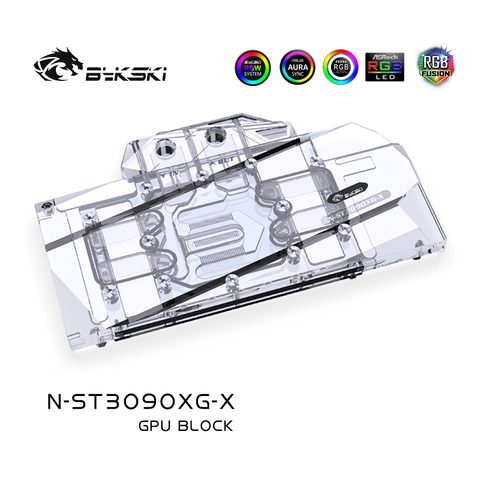 Bykski Water Block Use for Zotac RTX3080 3090 X-GAMING OC/ZT-A30800D-10P Trinity GPU Card / Full Cover Copper Radiator / RGB ► Photo 1/6