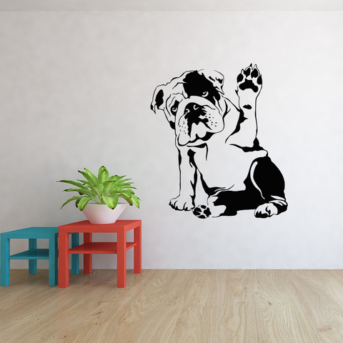 English Bulldog Dog Pet Veterinary Grooming Salon Vinyl Wall Stickers Mural Room Decal Home Decor living room Art Poster ► Photo 1/6