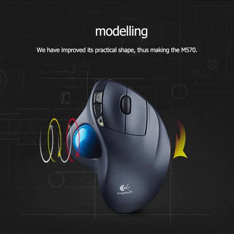  Logitech M570 Wireless Trackball Mouse – Ergonomic