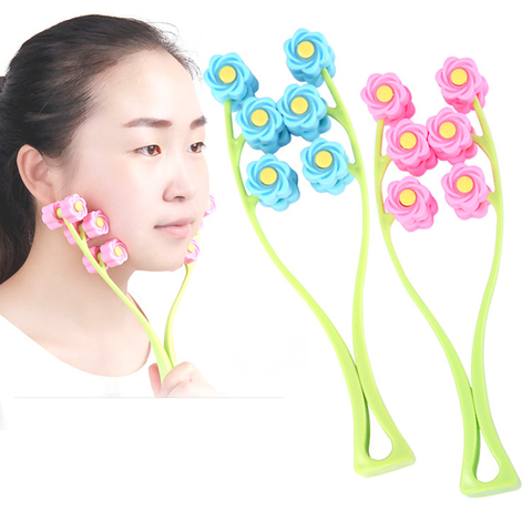 Facial Massager Roller Portable Flower Shape Anti Wrinkle Face-Lift Slimming Face Relaxation Beauty Tools ► Photo 1/4