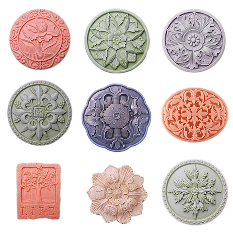 Flower Soap Silicon Molds Lotus Soap Form Tree Soap Making Supplies Round Soap Mold Rectangle Silicone Mold Soap ► Photo 1/1