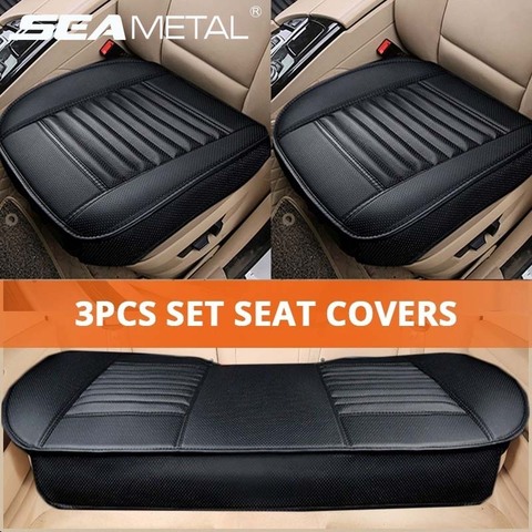 Leather Car Seat Cover Interior Auto Seats Cover Cushion Four Seasons Protector Mat Universal Seat-Cover Carpet Auto Accessories ► Photo 1/6