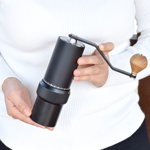 portable manual coffee grinder 304stainless steel burr coffee mill adjustable external regulator ► Photo 1/6