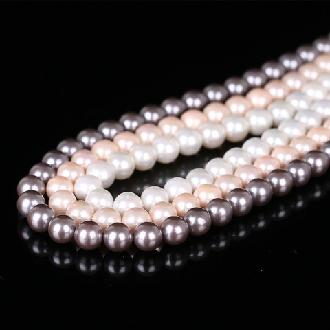 Free delivery Multicolor 4-14mm pick size round imitation shell pearl beads fashion fit diy necklace bracelet jewelry making 15i ► Photo 1/5