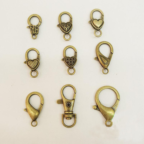 20pcs/lot Vintage Metal Luggage bag Dog buckle Snap hook,Bag hanger Lobster Clasp DIY Sewing handmade Key chain buttons SP031 ► Photo 1/6