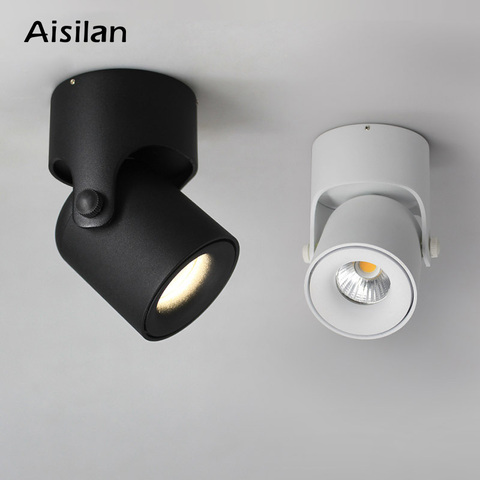 Aisilan LED Ceiling Lamp Spot Light Downlight Surface Mounted COB Background Light Adjustable 180 Degrees Foyer BedRoom Light ► Photo 1/6