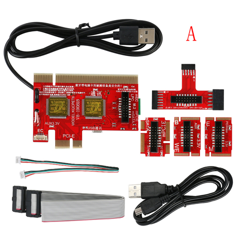 KQCPET6 V8 Multi-function Smart Diagnostic Card For Laptop Computer M2 MSATA PCI PCIE Test Card Support PCI,PCI-E,LPC,Mini PCI E ► Photo 1/5