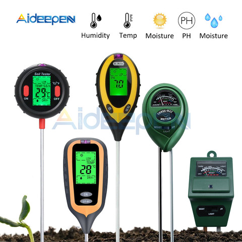 3/4/5 in 1 Soil Ph Meter Tester PH Moisture Meter Temperature Humidity Sunlight Intensity Measurement Analysis Acidity Alkali ► Photo 1/6