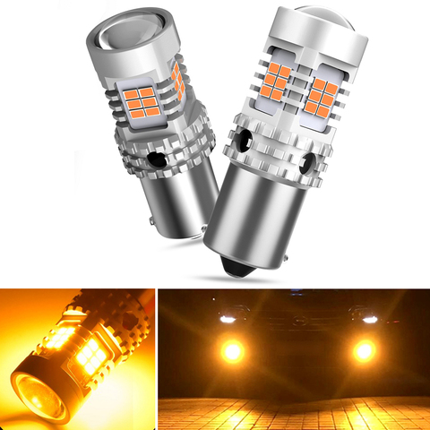 AUXITO 2x Canbus 1156 BA15S P21W LED BAU15S PY21W Lamp Auto Led Bulbs Car Rear Turn Signal Light For VW Passat B6 Golf4 5 Jetta ► Photo 1/6