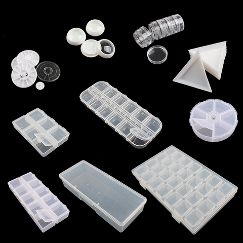 Hot sale Nail Art Storage Case Rhinestones Gems Accessories Transparent Plastic Empty Container for Beads Organizer Box ► Photo 1/6