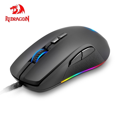 Redragon Stormrage M718 RGB USB Wired Gaming Computer Mouse 10000 DPI 8 buttons mice backlit Programmable ergonomic For PC Gamer ► Photo 1/6