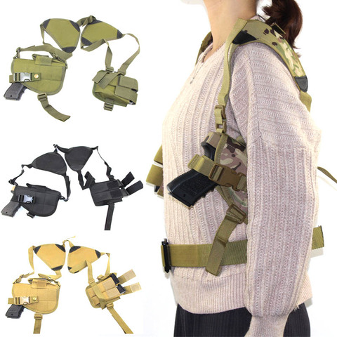 Tactical Shoulder Gun Holster for Glock 17 Colt 1911 Beretta M9 Airsoft Pistol Pouch Case Left right hand Concealed Holster ► Photo 1/6