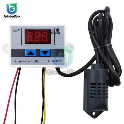 Digital LED Humidity Controller Hygrometer Humidity Control Switch Hygrostat SHT20 Humidity Sensor XH-W3005 W3005 220V 12V 24V ► Photo 1/6