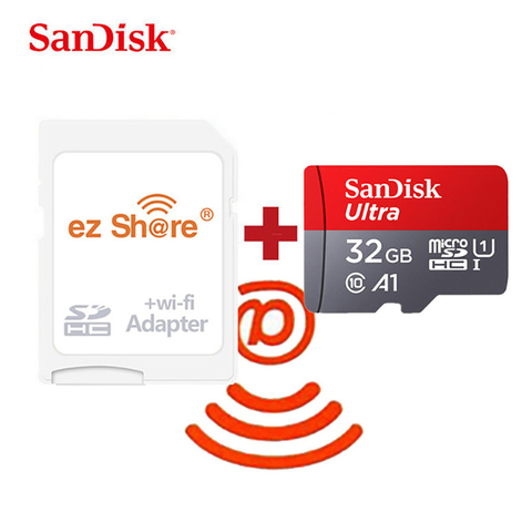 Buy Online Ezshare Wireless Wifi Adapter Sandisk Ultra 16gb 32gb Class10 Microsd Wifi Wireless Tf Card Micro Sd Card 64gb 128gb Memory Card Alitools