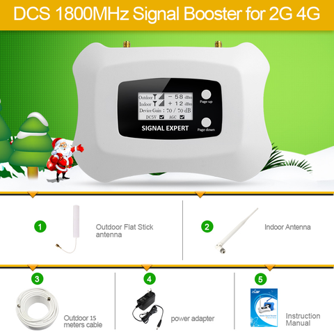 2022 New Upgrade LCD display Global Frequency 2G 4G LTE DCS 1800mhz mobile signal repeater/signal booster amplifier for 2G4G kit ► Photo 1/6