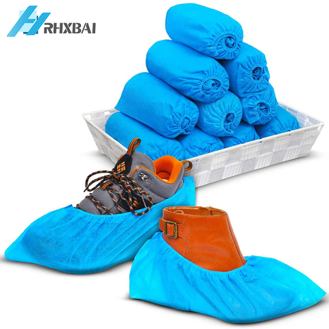 Non-Woven Shoe Covers Reusable Boots Covers Disposable Thick Overshoe Dust-Proof Non-Slip for Indoor Carpet Floor Protection ► Photo 1/6