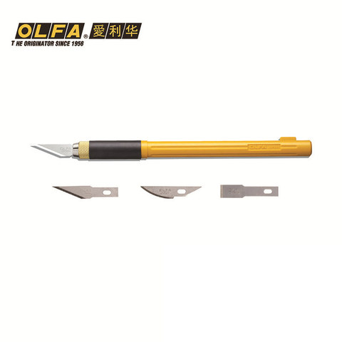 OLFA AK-4 JAPAN Cutter Art pen fixed blade Knife PRO Cutters with 4 Blades KB4-S / KB4-R /  KB4-F  Stainless Steel Blade ► Photo 1/5