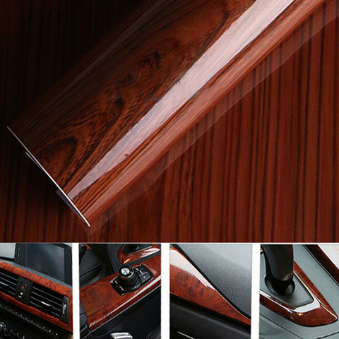 1M High Glossy Wood Home Door Car Interior Decoration Dashboard DIY Vinyl Sticker Decal Wrap Film Roll Car Decal Styling ► Photo 1/5