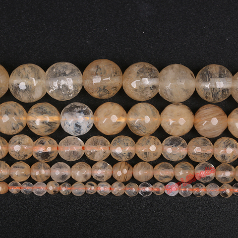 Free Shipping Faceted Citrin Quartz Round Loose Beads 16