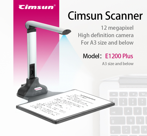 New version Scanner E1200 Plus Book Document Camera, 12 Mega-pixel, Camera HD, Capture Size A4, A3, English Software ► Photo 1/5